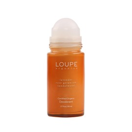 LOUPE | Upgraded Formula | Certified Organic Deodorant Roll-on | 100% Natural & Plant-Based, Unisex, Sensitive Skin | Scented with Organic Essential Oils | Lavender, Geranium Rose, Sandalwood