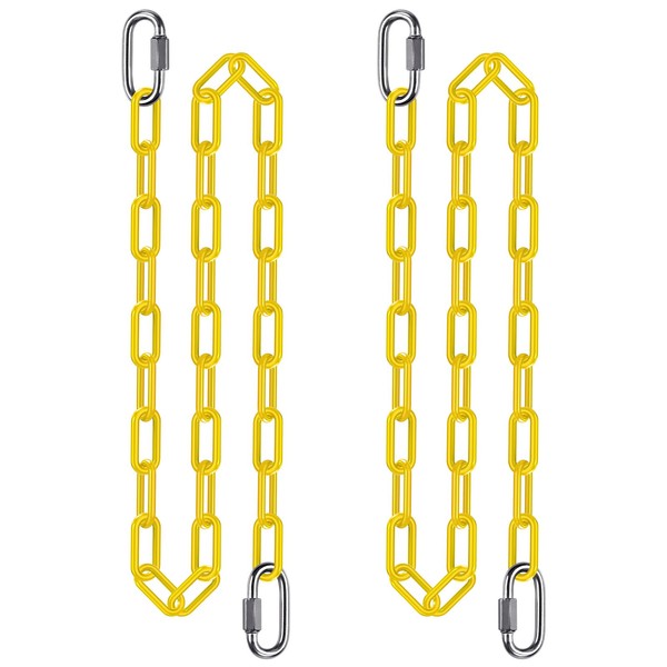 2Pcs 80" Swing Chain with Carabiners 1000 LBs Capacity Heavy