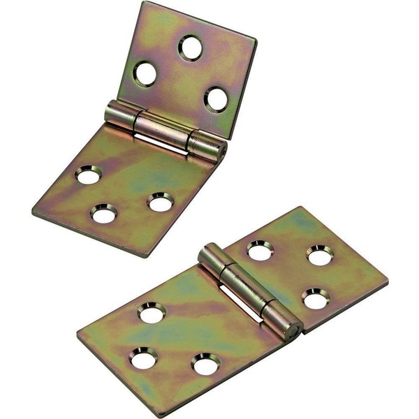 Yellow Zinc-Plated Drop Leaf Hinges for Straight Edges