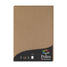 Clairefontaine - Ref 29135C - Kraft Paper (Pack of 50 Sheets) - A4 (210 x 297mm) in Size, 135gsm Kraft Paper, Acid Free, Printer Compatible - Natural Kraft Colour