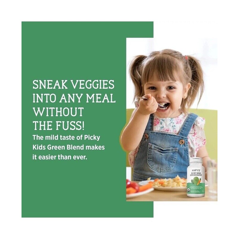 MATYS Organic Picky Kids Green Blend Vegetable Powder 60 Servings