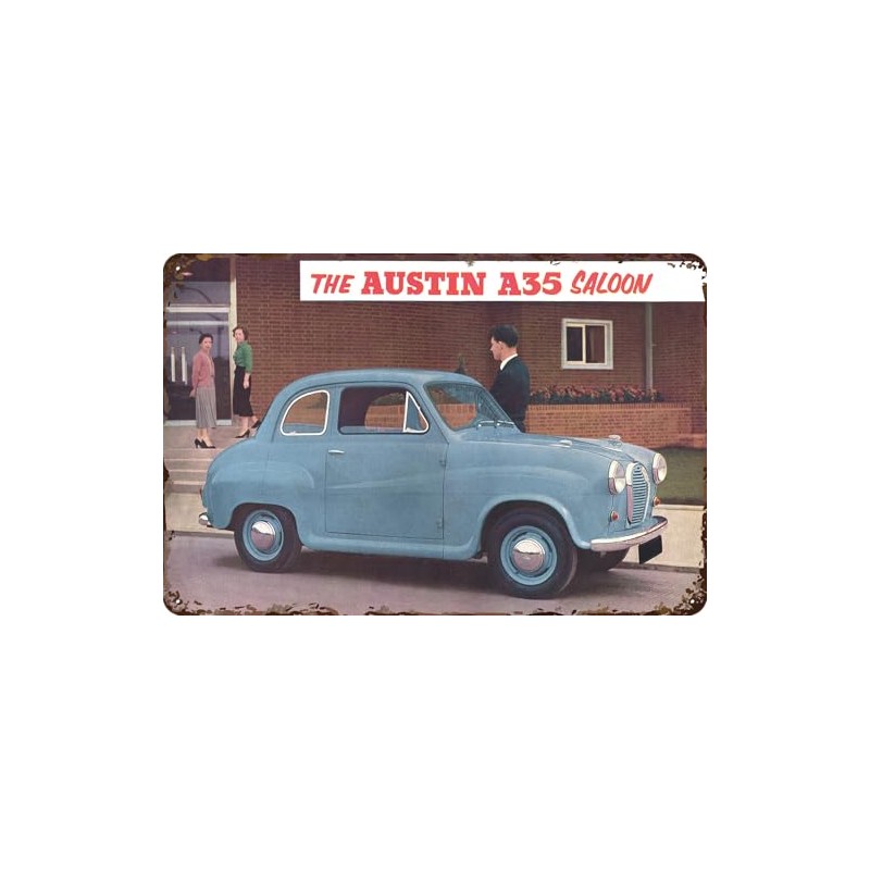 LUCKYLINDE Retro Tin Sign Suitable for Austin Oldtimer Fans and