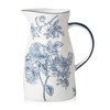 Magclay Ceramic Pitcher Vase, Blue and White Jug for Home