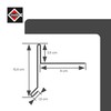 INEFA Aluminium Sheet without Waterfold, 200 cm, Silver, Gutter Sheet