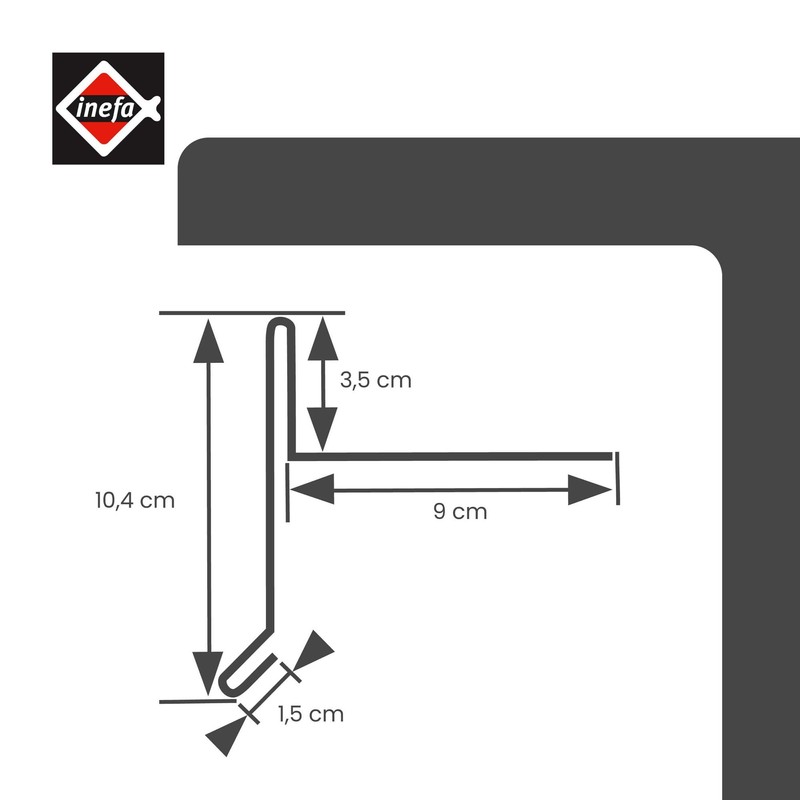 INEFA Aluminium Sheet without Waterfold, 200 cm, Silver, Gutter Sheet