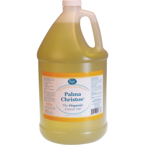 ORGANIC CASTOR OIL- Exclusive Palma Christos Brand - Hexane FREE! Cold Pressed! Many castor oil uses! Castor oil for Hair, Eyelashes, Eyebrows, Skin, Eliminations. A Healing Oil! Guaranteed by Baar