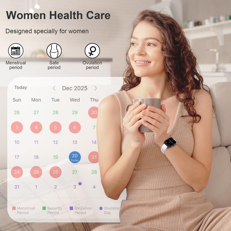 Colesma Smart Watches for Women,1.85" Fitness Tracker Watch Answer/Make Call,IP68