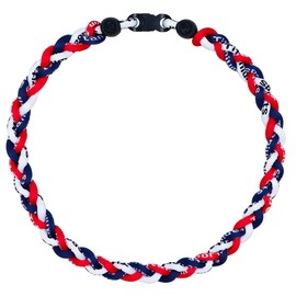SUPBOMM Baseball Rope Necklaces, League Team Colors Braided Necklace, Baseball Team Gifts, Braves