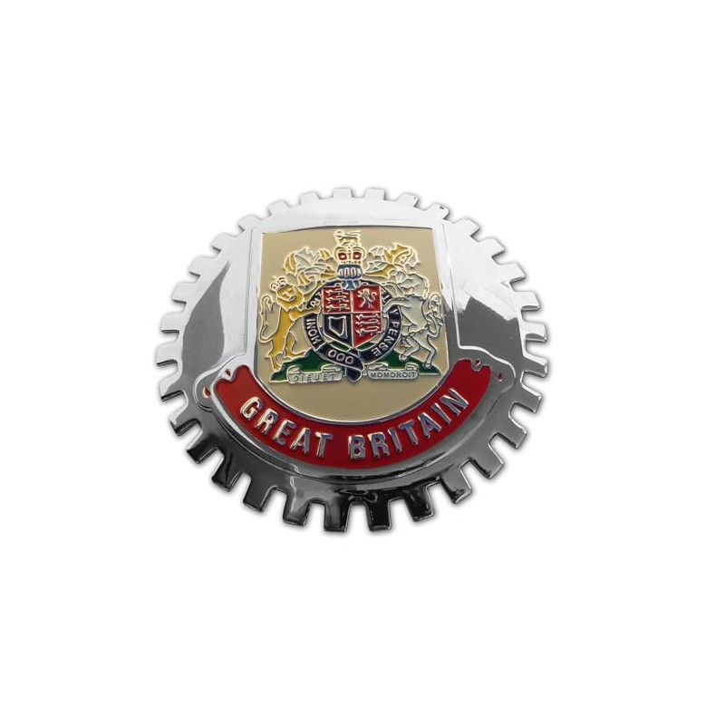 Generic Great Britain Coat of Arms Grill Badge Emblem for