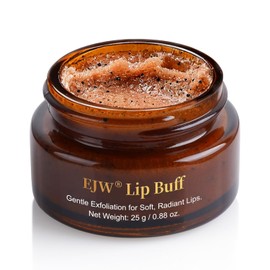 Triple-Action Lip Scrub - Brown Sugar, Coffee & Pearlite Exfoliator - Infused with Coconut & Botanical Oils for Nourishing Care of Dry, Cracked Lips - Vegan, Cruelty-Free