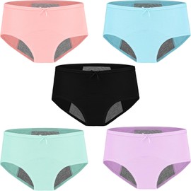 Hellove Womens Cotton Panties Protective Briefs For Teen Girls,Women (H-02-5, X-Small)