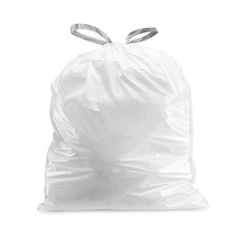 Plasticplace Custom Fit Trash Bags │ simplehuman (x) Code D Compatible (100 Count) │ White Drawstring Garbage Liners 5.3 Gallon / 20 Liter │ 15.75" x 28"