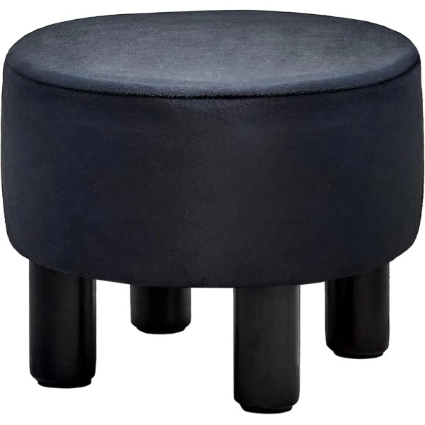 Does not apply Velvet Ottoman Round Footrest Stool Upholstered Step