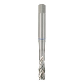 RUKO 234025 HSS Machine Tap, DIN 376, Type C/35°, M 2,5 x 0.45mm Thread Size, 2.8mm Shank Diameter, 2.05mm Thread Core Hole, 50.00mm Length, 9.0mm Thread Length