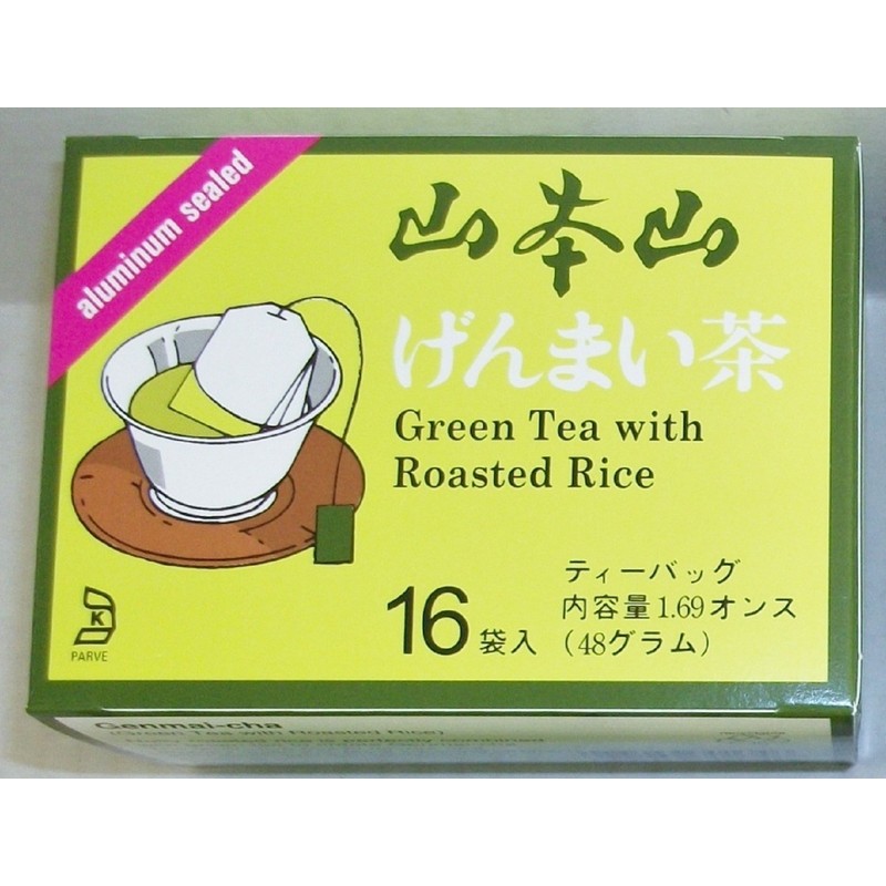 Yamamotoyama Genmai-cha Green Tea with Roasted Rice 16 Count Tea