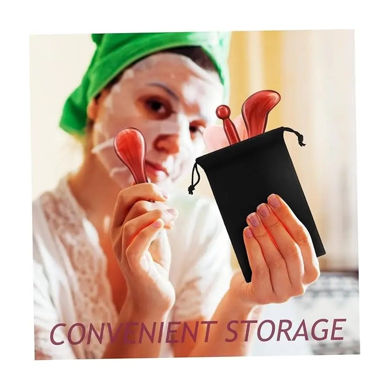 Rodillo Masaje Facial Gua Sha De Jade Antienvejecimiento Kit