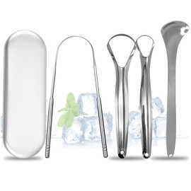 Set de 4 Limpiador de Lengua, Raspador de Lengua Reutilizable