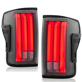 LED Tail lights Assembly Compatible with 2007-2013 Toyota Tundra Rear Brake Lamp Taillights, Red LED Tube Clear Lens