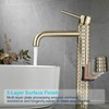 Tall Vessel Sink Faucet Bathroom Faucet Brushed Gold Single Handle