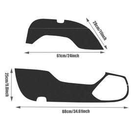 TOMALL 4pcs Car Door Anti Kick Pads Stickers Compatible with Honda 10th Gen Accord 2018+ Door Anti-Scratch Guards Protector Carbon Fiber Interior Modification Film Decals Trim Decor (Carbon Fiber)