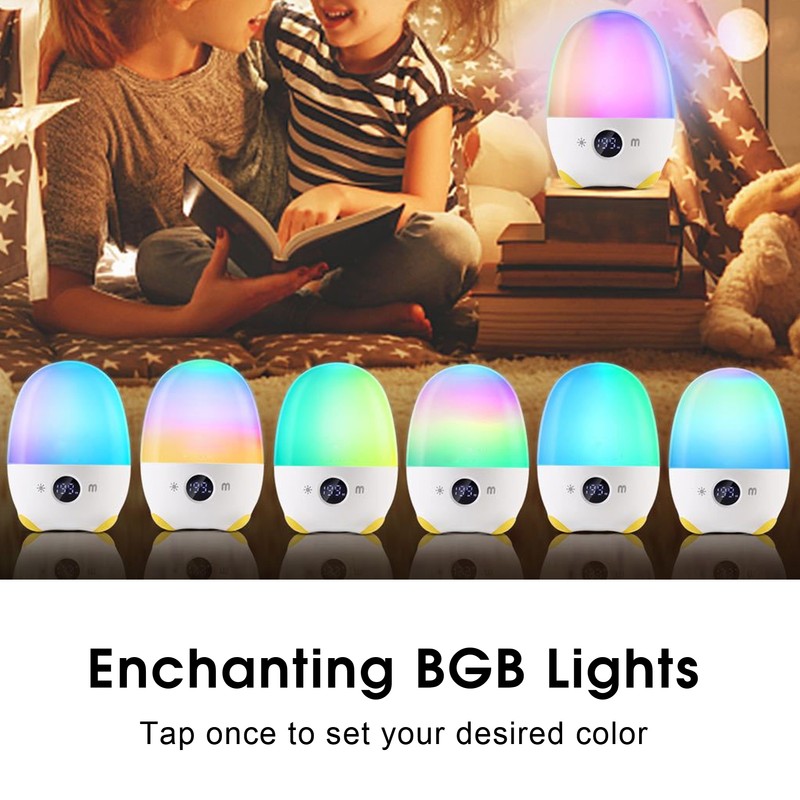 Touch Night Light Dimmable RGB Breathing Rechargeable Timer Bedside Table