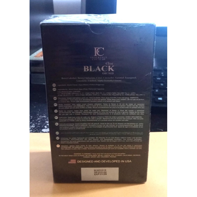 Fragrance Couture Elite Black Orchid Eau de Parfum Natural Spray