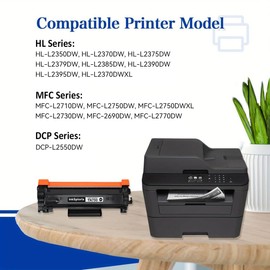 InkSplorix TN730 Toner Cartridge for Brother Printer, Replacement Black Toner TN-730/TN-760, Compatible with HL-L2390DW HL-L2395DW HL-L2350DW MFC-L2710DW MFC-L2750DW MFC-L2750DW DCP-L2550DW (4 Pieces)