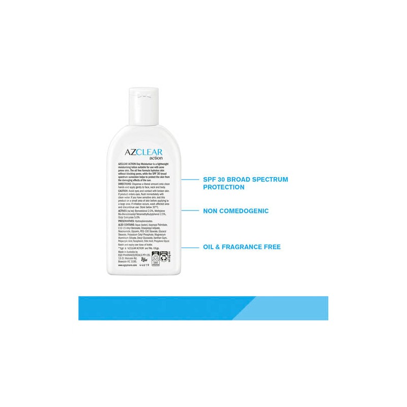 Ego Azclear Action Day Moisturiser SPF 30 120ml
