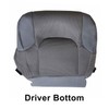 Priprilod Gray Cloth Left Front Driver Bottom Seat Cover Compatible