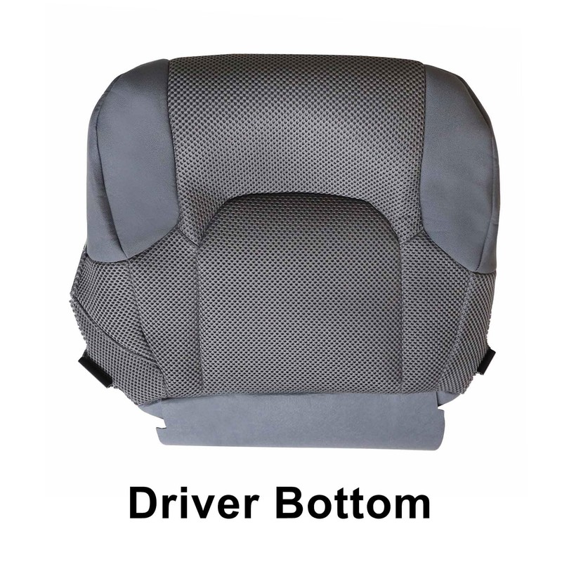 Priprilod Gray Cloth Left Front Driver Bottom Seat Cover Compatible