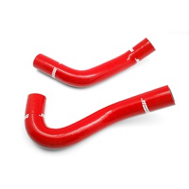 Autobahn88 Radiator Coolant Silicone Hose Kit, compatible with 2007-2011 Subaru Impreza WRX STi GRB GVB EJ20 EJ25 (Red -without Clamp Set)