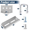 Boat Trailer Bunk Brackets, 8" 8 PCS Galvanized Swivel Top