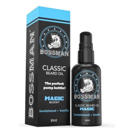 Aceite De Barba Orgánico Bossman Para Hombres 2 Oz -
