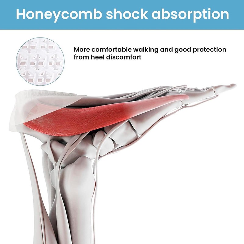 2 Pair Gel Heel Pad Transparent Strong Adhesion Soft Massaging