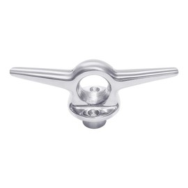 White Water 6322S Marine 316 Stainless Steel Deck Lifting/Towing Lift Ring Eye with Cleat, 5-15/16" Length