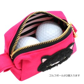 glf01 Golf Ball Case with Carabiner, Tea Case, Golf Equipment, Niko-chan, Women's, Men's, Accessories, Handmade, Made in Japan, panda x black, panda x black