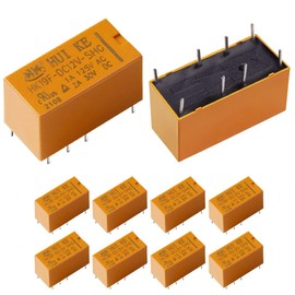 DPDT Relay DC 12 V Coil 8 Pin 2NO 2NC Mini PCB Power Relay HK19F-12V Pack of 10