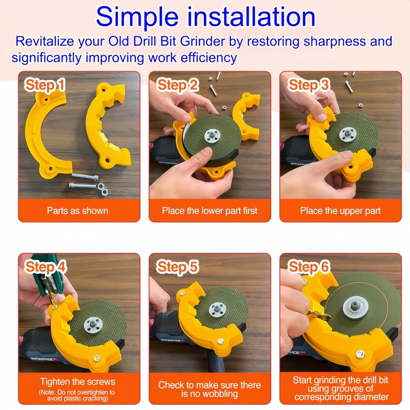 FeBohao Drill Bit Sharpener Accessories Angle Grinder Drill Bit Set