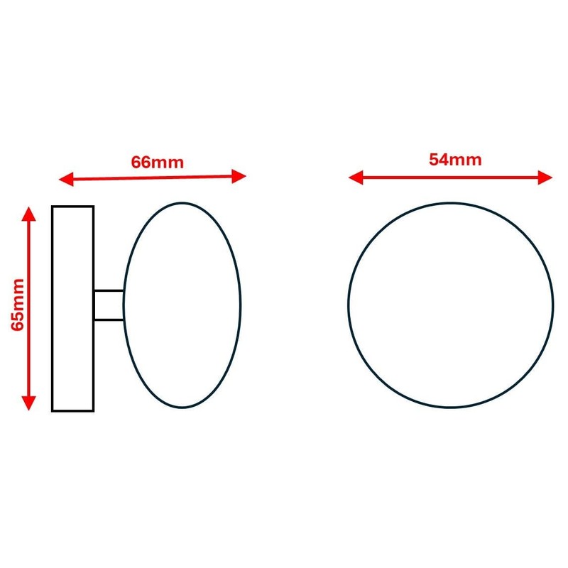 Designer Levers - Privacy Door Knob Set 60/70mm Satin Stainless