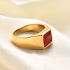 MYNENEY Black/Bule/Red/Yellow Stone Men Rings Classic Statement Signet Ring Gemstone