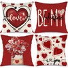 Valentine's Day Polka Dots Love Heart Mason Jar Throw Pillow