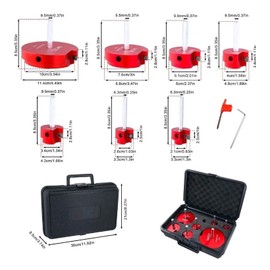 NQEUEPN PVC ABS Pipe Reamer Kit 7Pcs - 3/4", 1", 1-1/4", 1-1/2", 2", 3", and 4" Set