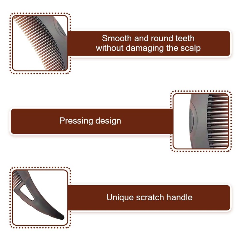 3Pcs Dandruff Comb Set, Stainless Steel Fine Tooth Psoriasis Comb,