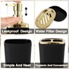 XLHOMO Black Bathroom Accessories 8 Piece Black and Gold Bathroom