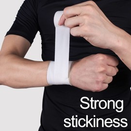 Qiancheng White Athletic Tape with Portable Box- 6 Pack - Easy to Tear with No Sticky Residue for Ankle Tape, Climbing Tape, Boxing Tape - Sports Tape Athletic