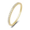 Paris Jewelry 18K Yellow Gold Created Diamond Thin Eternity Band