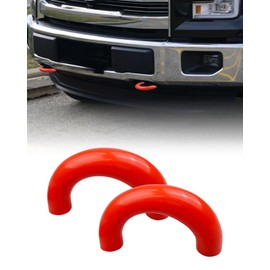 2 Pcs Tow Hooks Covers Fit for Ford F150 2004-2024 & Fit for Bronco Base/Big Bend/Outer Banks 2021-2024 & Fit for Toyota Tundra 2017-2021, Red