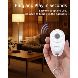 HiHiniu Remote Control Outlet Plug, Wireless On Off Power Switch for Lamp,Household Appliances, Programmable Portable Remote Outlet Light Switch, 100 ft to 300 ft RF Range, FCC Certified, 15A/1500W