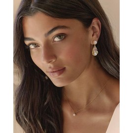 LEMOXIVI Gold Freshwater Baroque Pearl Dangle Drop Earrings For Women, Vintage Wedding Earrings for Brides Bridesmaids, Pearl Bridal Statement Prom Formal Party,Style 4