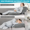 Pregnancy Pillow for Stomach Sleepers, 45.3 Inch Pregnancy Massage Pillow